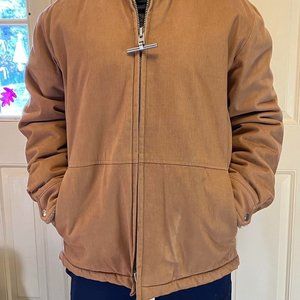 Vintage Mighty Mac Out O'Gloucester Heavy Men's Sherpa-Lined coat. Brown/tan.